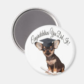Graduation Chihuahua chien aimant (Recto/Verso)