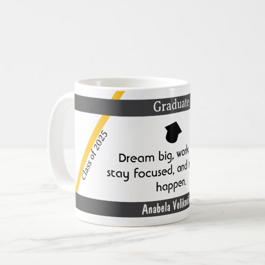 Graduation citation 4 tasse de café (Devant gauche)