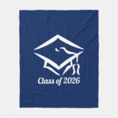 Graduation Class of 20?? BLUCLWHT Customize Year Fleece Deken (Voorkant)