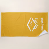 Graduation Class of 20?? GLDWHT Custom Year Name Strandlaken (Voorkant)