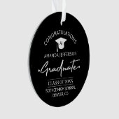 Graduation | Class year and school PHOTO black (devant)