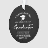 Graduation | Class year and school PHOTO black (devant)