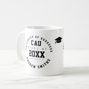 Graduation classe académique année grasse mug blan