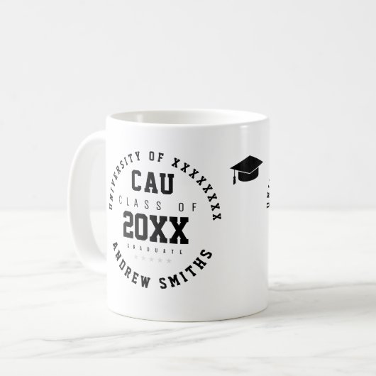 Graduation classe académique année grasse mug blan (Devant gauche)