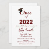 Graduation, Classe de 2022 Invitation (Devant / Derrière)