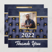 Graduation classique Marine or Tufted Merci (Devant / Derrière)