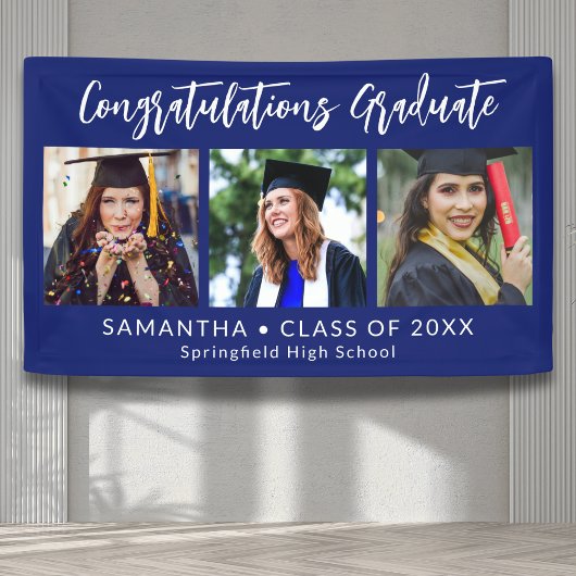 Graduation Congratulations Graduate 3 Photo Blue Spandoek