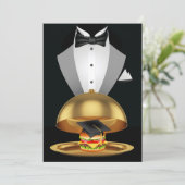 Graduation Cookout Tuxedo Hamburger Invitation (Debout devant)