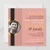 Graduation Cool moderne avec invitation photo (Dos)