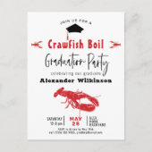 Graduation Crawfish Bouillir BBBQ Party Invitation (Devant)