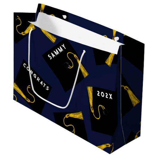 Graduation créative 2025 Grand sac cadeau (Devant Angle)