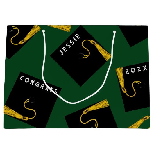 Graduation créative 2025 Grand sac cadeau (Devant)