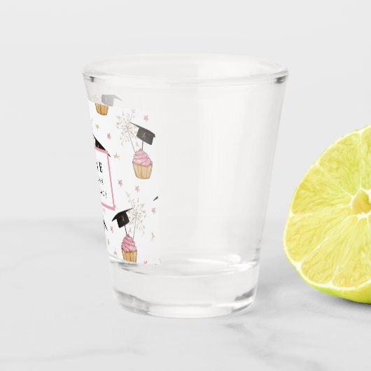 Graduation Cupcake Verre de tir personnalisé (Droite)