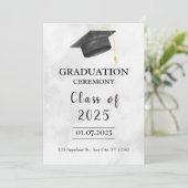 Graduation customisée Moderne Invitation tendance (Debout devant)