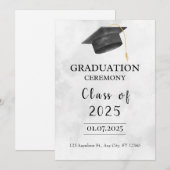 Graduation customisée Moderne Invitation tendance (Devant / Derrière)