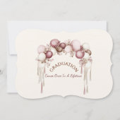 Graduation Daughter Balloons Invitation (Devant)