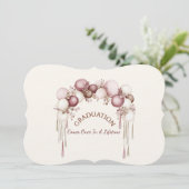 Graduation Daughter Balloons Invitation (Debout devant)