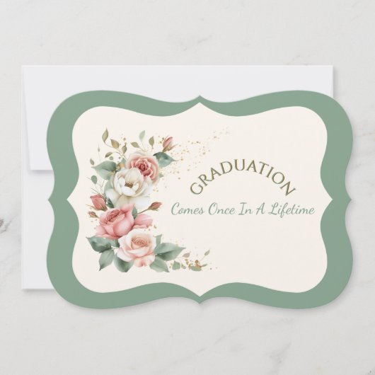 Graduation Daughter Floral Bouquet Invitation (Devant)