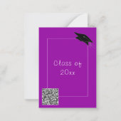 Graduation de code QR personnalisée Invitation Vos (Dos)