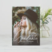 Graduation de la photo moderne Invitation de scrip (Debout devant)