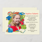 Graduation de l'école secondaire Photo Invitation (Devant / Derrière)