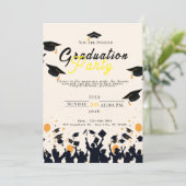 Graduation Digital Invitation Template – Modern Gr Kaart (Staand voorkant)