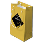 Graduation d'or créative Sac cadeau moyen (Dos Angle)