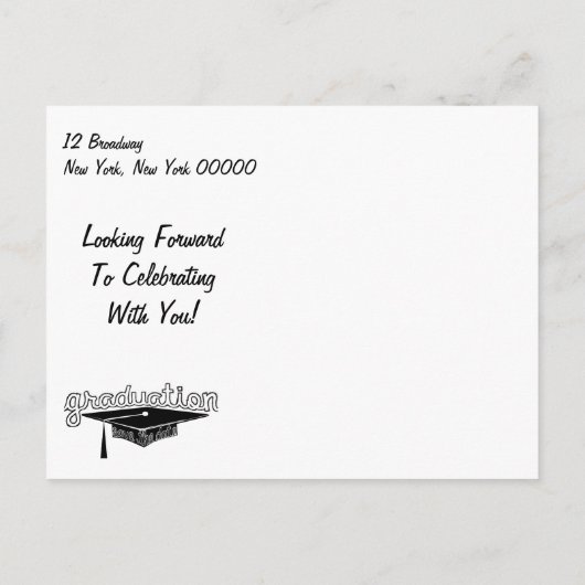 Graduation Enregistrer La Carte Date (Dos)