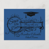 Graduation Enregistrer La Date Carte Postale (Devant)