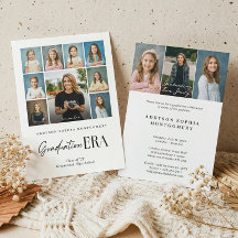 Graduation Era Then & Now Grad Photo Collage Party