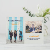 Graduation Faire-part des amis Deux photos (Debout devant)