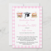 Graduation Feast Wordplay Fun BBQ Invitation (Devant)