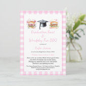 Graduation Feast Wordplay Fun BBQ Invitation (Debout devant)
