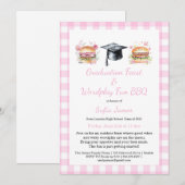 Graduation Feast Wordplay Fun BBQ Invitation (Devant / Derrière)
