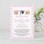 Graduation Feast Wordplay Fun BBQ Invitation (Debout devant)