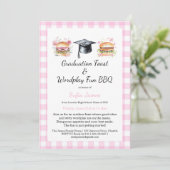 Graduation Feast Wordplay Fun BBQ Invitation (Debout devant)