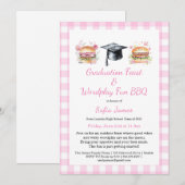 Graduation Feast Wordplay Fun BBQ Invitation Kaart (Voorkant / Achterkant)