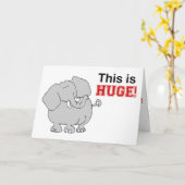 Graduation félicitations carte éléphant (Fleur jaune)