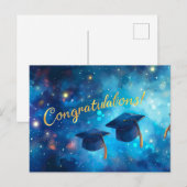 Graduation Félicitations Carte postale de vacances (Devant / Derrière)