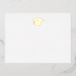 Graduation Foil notecard with envelope Folie Uitnodiging Briefkaart