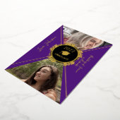 Graduation géométrique Faire-part doré (Rotation)