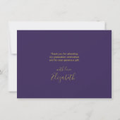 Graduation Gold Casquette Love & Merci Script Purp (Dos)