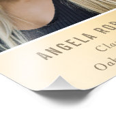 Graduation Gold Script élégant Photo moderne (Coin)