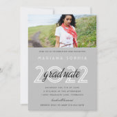 Graduation Gris Moderne - Invitation photo (Devant)