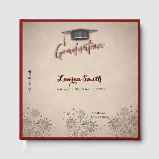 Graduation Guest Book Modern Keepsake (Recto)