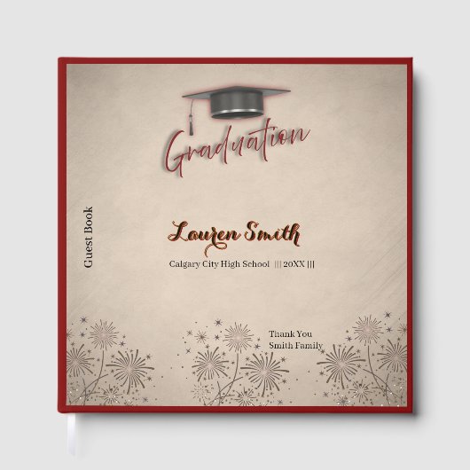 Graduation Guest Book Modern Keepsake  (Recto)