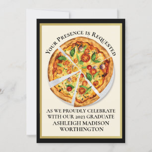 Graduation / Invitation de la fête de pizza