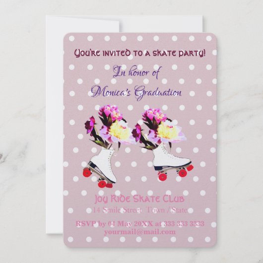 Graduation Invitation Patinage (Devant)