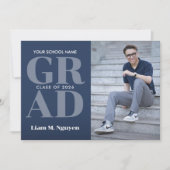 Graduation invitation with 2 Photos (Devant)