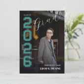 Graduation invitation with photo portrait (Debout devant)